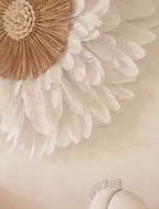 Jujuhat Le Precieux Naturel  - blanc avec raphia naturel + coquillages cauris
