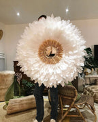 JUJUHAT "MAJ BLANC" avec son miroir coeur raphia