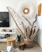 JUJUHAT "MAJ BLANC" avec son miroir coeur raphia