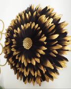 JUJUHAT "BLACK SHIELD" noir et or + coquillages cauris or