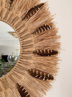 ROCKY MOUNTAINS Miroir avec Raphia Naturel
