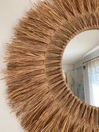 ROCKY MOUNTAINS Miroir avec Raphia Naturel