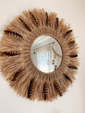 ROCKY MOUNTAINS Miroir avec Raphia Naturel