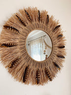 ROCKY MOUNTAINS Miroir avec Raphia Naturel