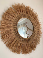 ROCKY MOUNTAINS Miroir avec Raphia Naturel