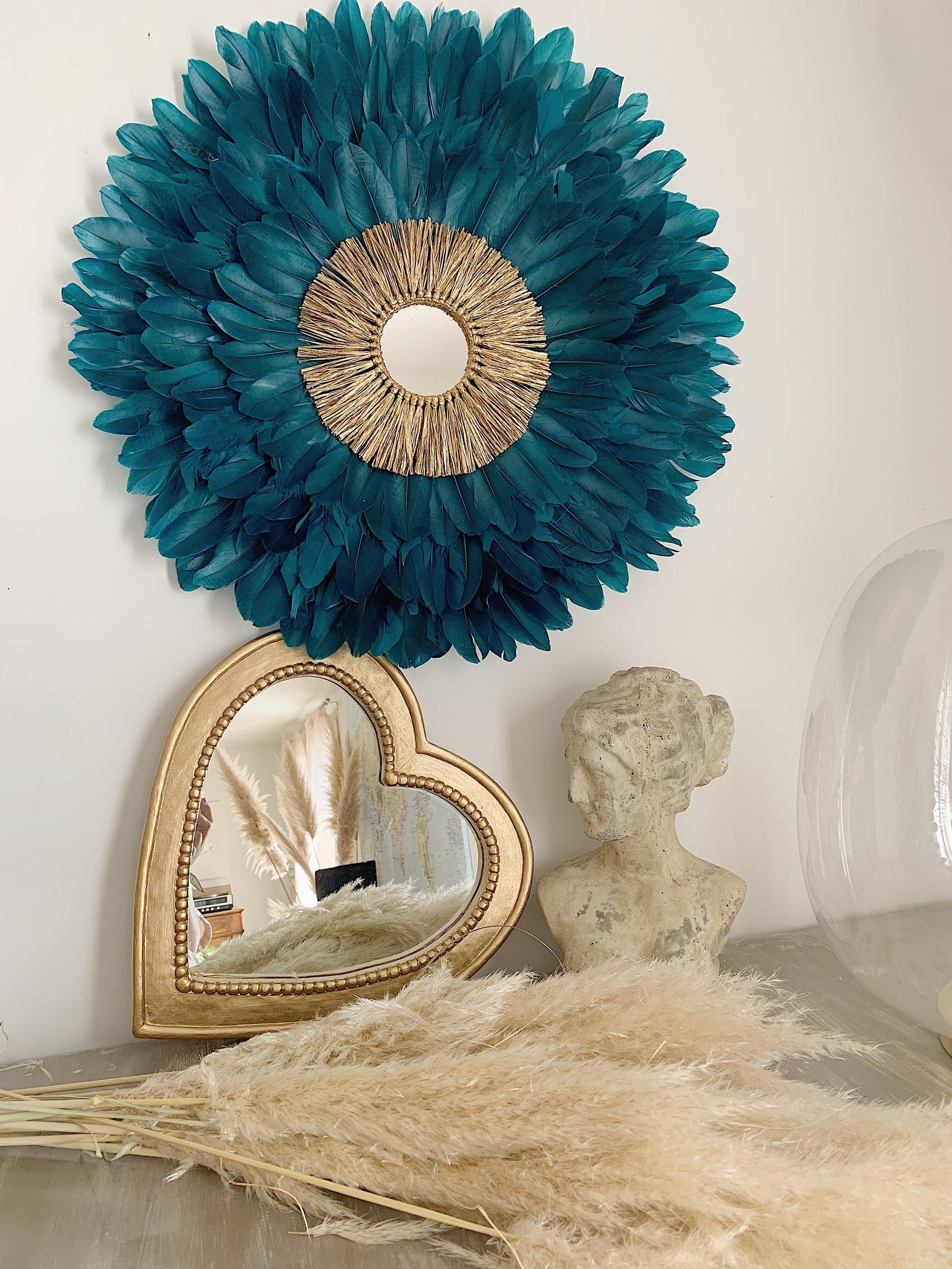 JUJUHAT Bord du Nil et ses plumes bleue Paon