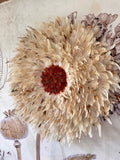 Juju Hat INDIAN SUMMER RED LOVER – Plumes rouges et naturelles – Décoration murale bohème chic