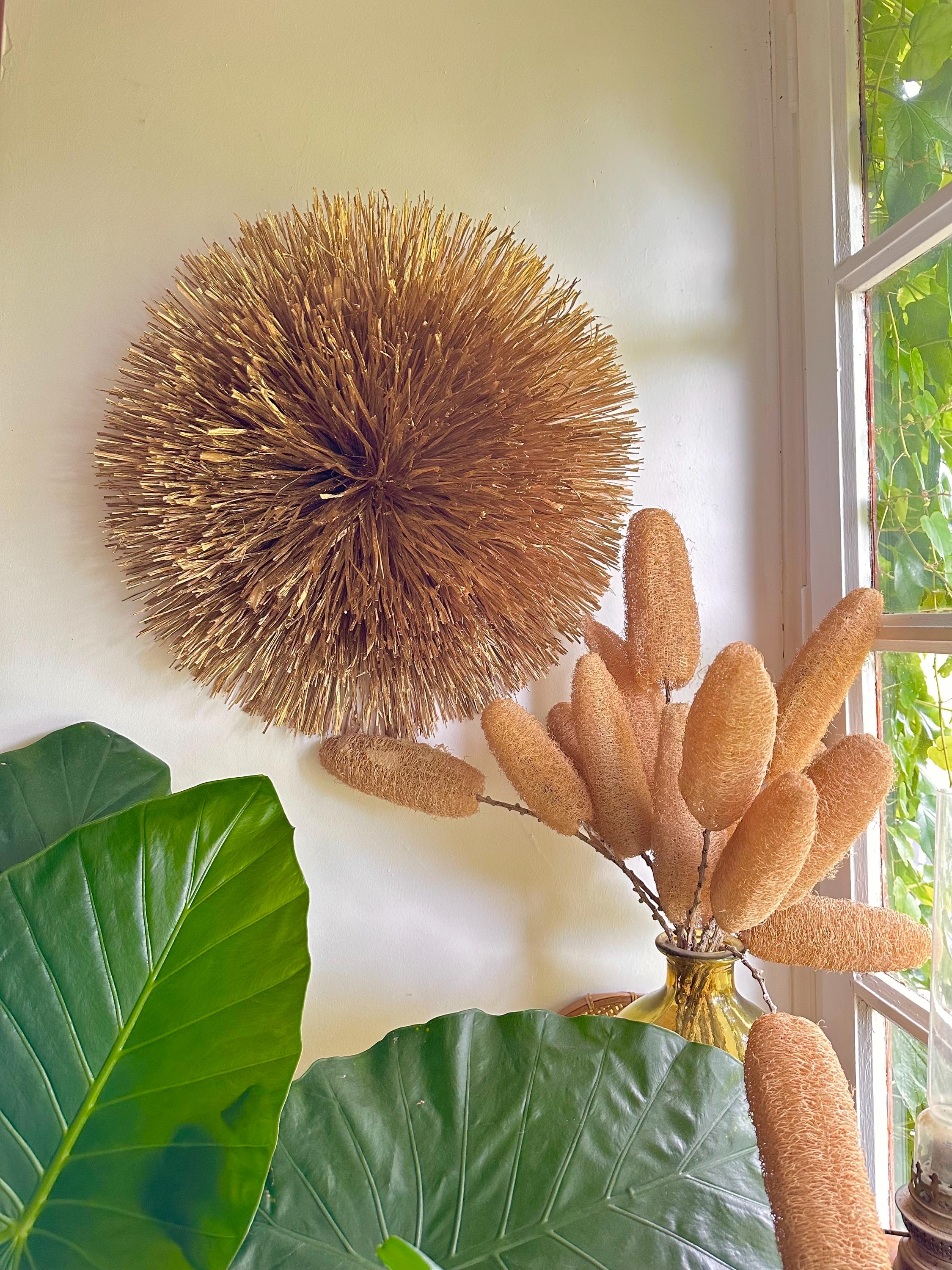 Juju Hat LE MYSTÈRE – Décoration murale en raphia naturel – Style bohème chic
