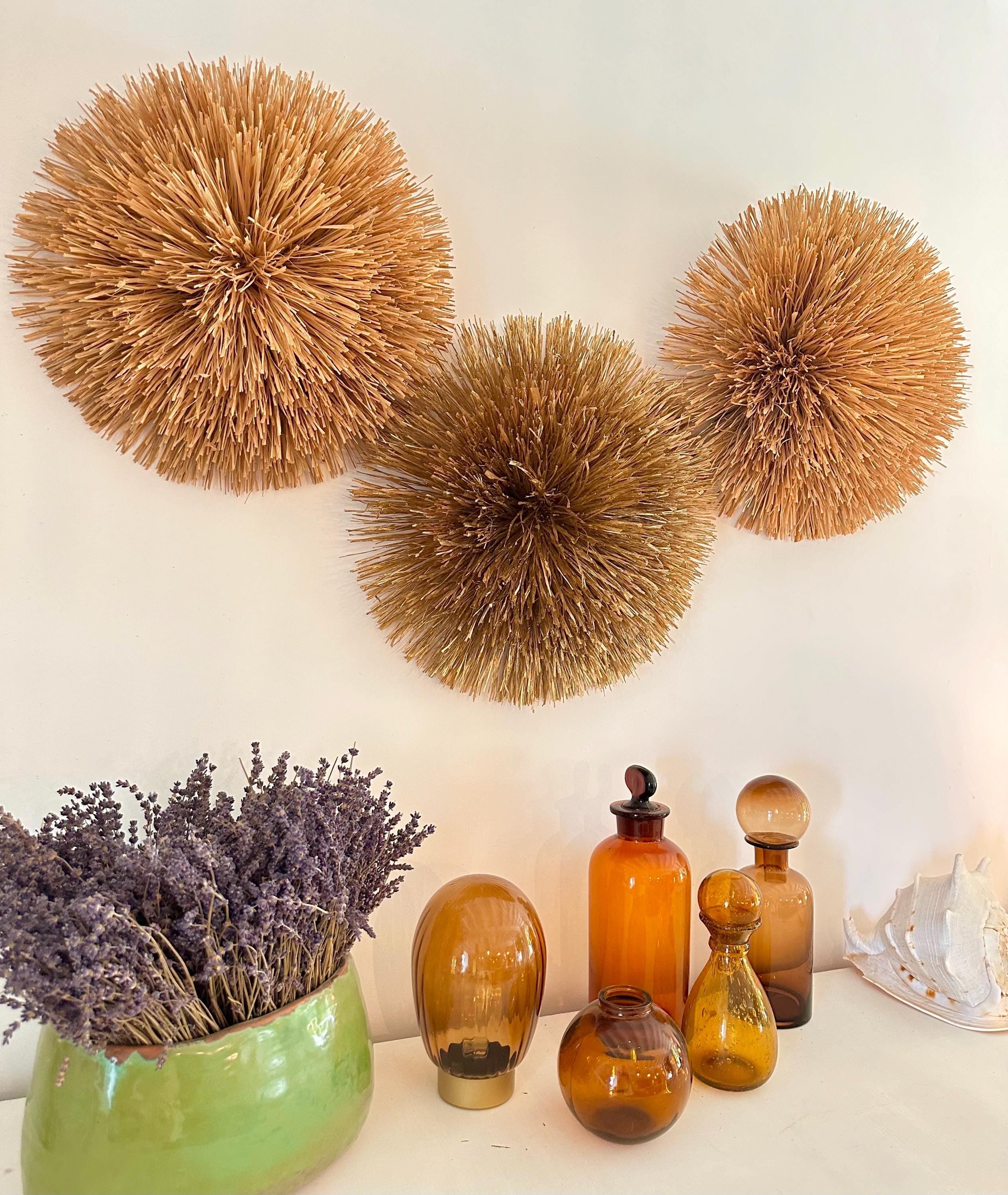 Juju Hat LE MYSTÈRE – Décoration murale en raphia naturel – Style bohème chic