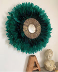 Juju Hat “Golden Maki” – Vert & Noir – Miroir Soleil en Raphia Doré